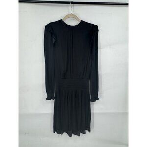 Scotch & Soda Mini Dress Women XS Black Ruffle Witchy Whimsigoth Fairy Grunge‎